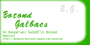 botond galbacs business card